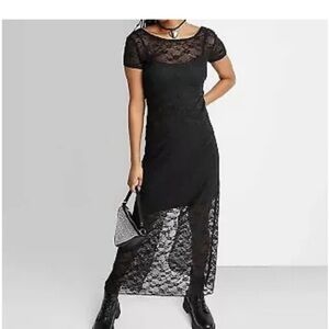 Wild Fable Black Lace Maxi Dress